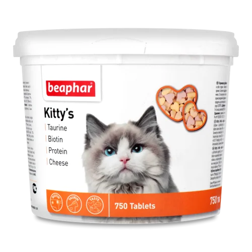 Добавка Харчова Для Кішок Та Кошенят З 6-Тижневого Віку Kitty's Mix Beaphar, В/ґ, 525г