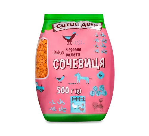 Сочевиця «Ситий двір» червона колота, 500г