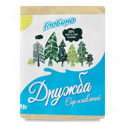 Сир плавлений «Глобино» «Дружба» скибковий 55%, 90г