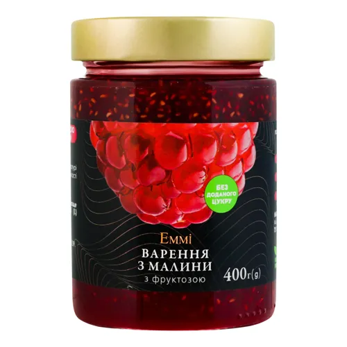 Варення з малини з фруктозою Еммі 400г