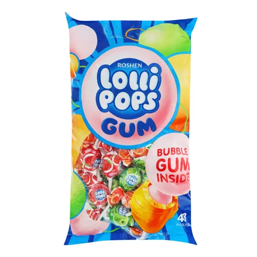 Карамель Фруктовий мікс Lollipops Gum Roshen м/у 920г