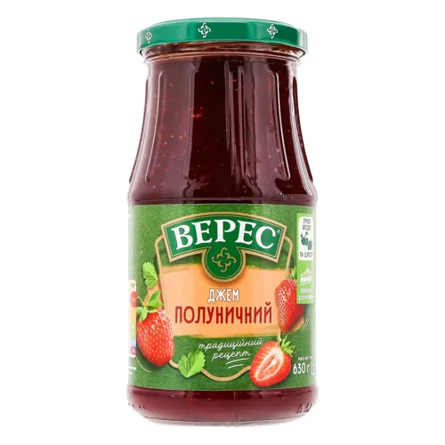 Джем полуничний консервований Верес с/б 630г