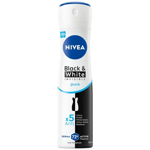Антиперспірант аерозольний Nivea Black&White Invisible Pure 150мл