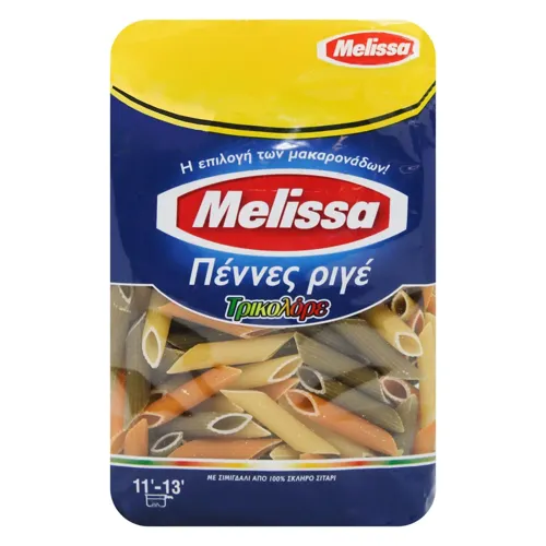 Макаронні вироби Melissa Пенне Рігате трикольорові 500г