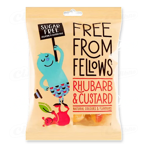Цукерки Free From Fellows Ревінь та Крем, жувальні, 70г