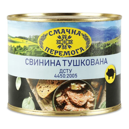 Свинина Смачна Перемога тушкована з/б,525г
