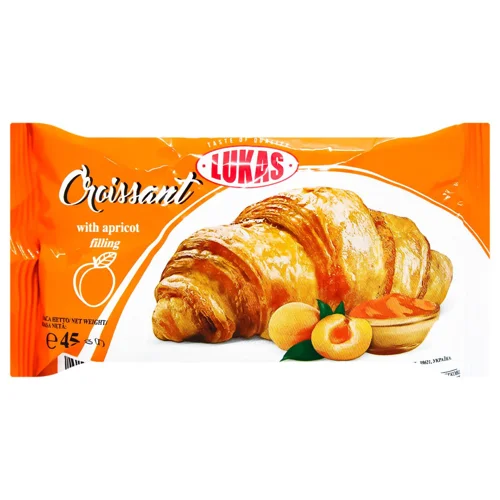 Круасан Lukas з абрикосовим наповнювачем 45г