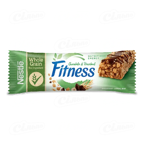 Батончик Nestle Fitness молочний шоколад та лісовий горіх, 22,5г