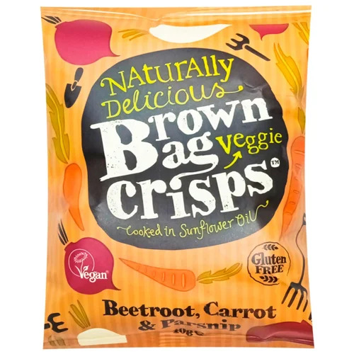 Чипси Brown Bag Crisps з буряка, моркви та пастернаку 40г