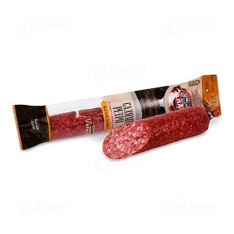 Ковбаса «Алан» «Салямі Ретро» сиров'ялена вищого ґатунку, кг