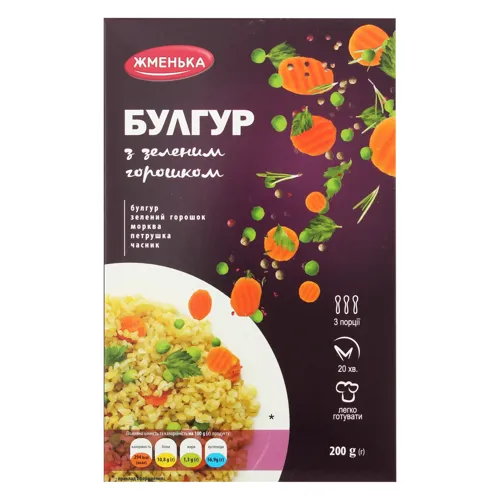 Булгур з зеленим горошком Жменька 200г