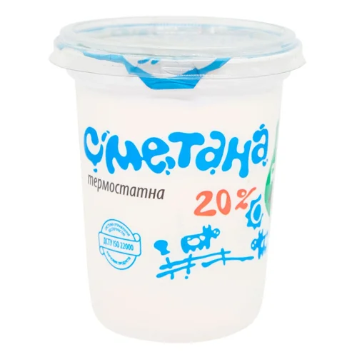 Сметана Villa Milk термостатна 20% 400г