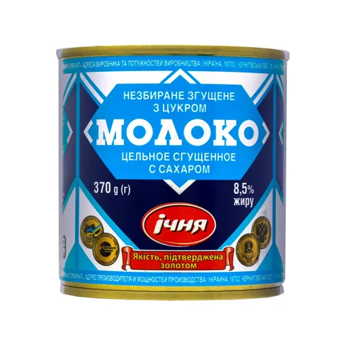 Молоко згущене Ічня незбиране з цукром 8.5% 370г