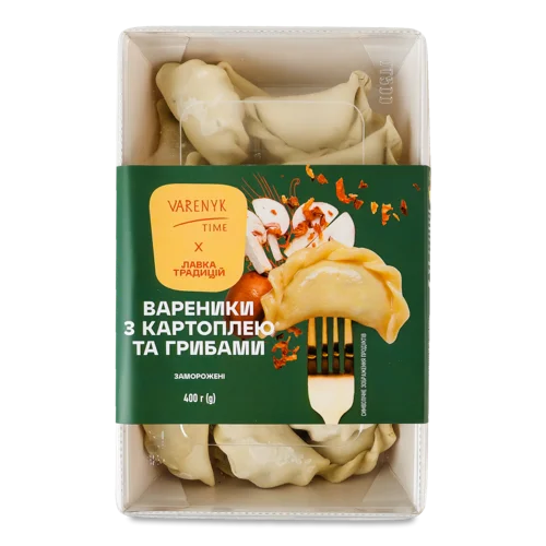 Вареники З Картоплею Та Грибами В/К 400г