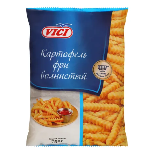Картопля фрі хвиляста швидкозаморожена Vici м/у 750г