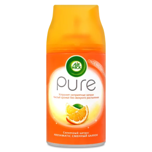 Балон Змінний Для Автоматичного Освіжувача Повітря Сонячний Цитрус Pure Air Wick, 250мл