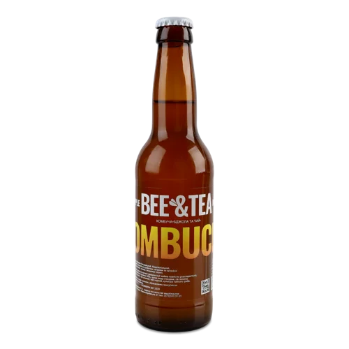 Напій Безалкогольний Слабогазований Комбуча Ананас-Манго Bee&Tea, с/пл 0.33л