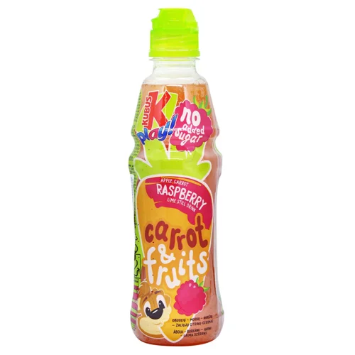 Напій соковмісний Kubus Play морква, малина, лайм, яблуко без цукру 0,4л