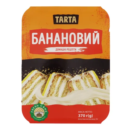 Торт бісквітний Банановий Tarta п/у 370г