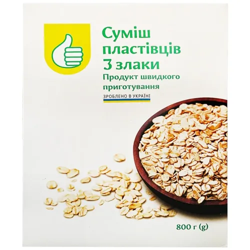 Пластівці 3 злаки