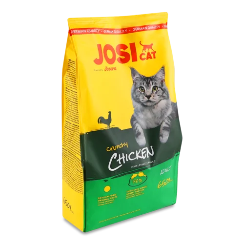 Корм сухий повнораціонний для дорослих котів, Crunchy Chicken JosiCat, м/у 650г