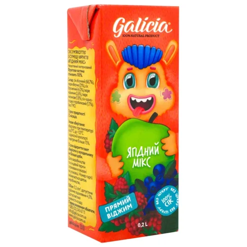 Сік Galicia ягідний із м'якоттю 200мл