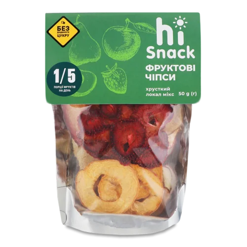 Фруктові Чіпси Натуральні Вищого Ґатунку, Хрусткий Локал Мікс, В/ґ, 50г