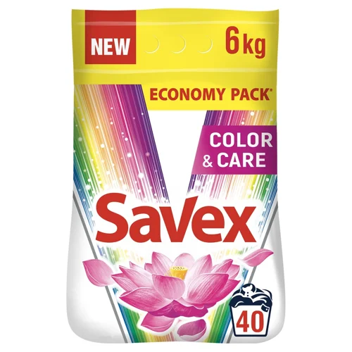 Пральний порошок Savex Color&Care автомат 6кг