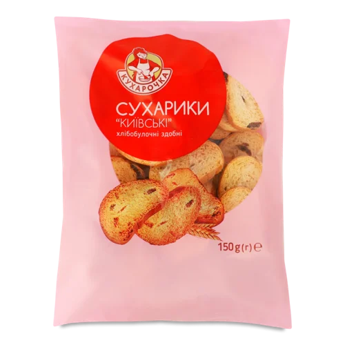 Сухарі Київські Вищого Ґатунку, Картонна Упаковка, 150 Г