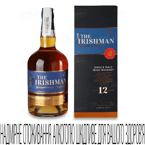 Віскі The Irishman Single Malt 12 років, 0,7л