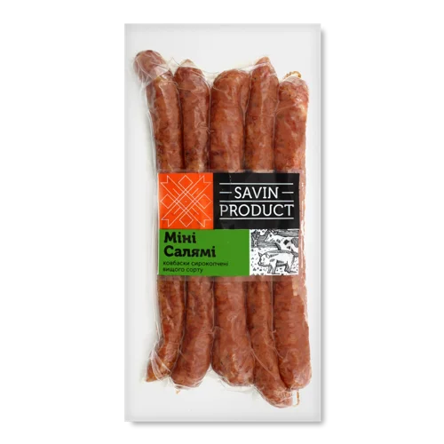 Ковбаски Міні Салямі Савин Продукт Сирокопчені в/у, кг
