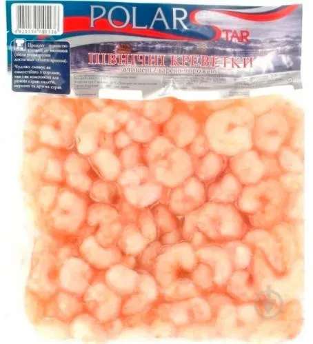 Креветки Polar Star очищені варено-морожені 400г