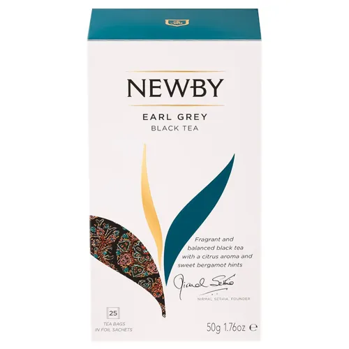 Чай чорний Newby Earl Grey 2г*25шт