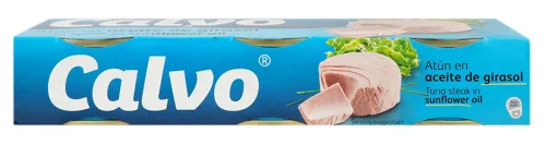 Тунець у соняшниковій олії Calvo к/у 3х80г
