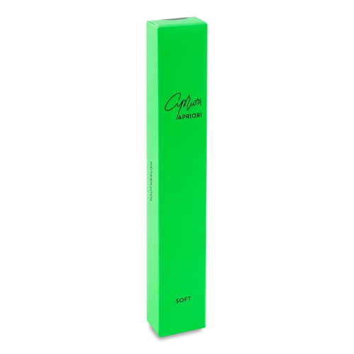 Зубна Щітка М'яка Лаймова з Чорним Матовим Ковпачком Lime Radiance Slim Apriori, 1шт