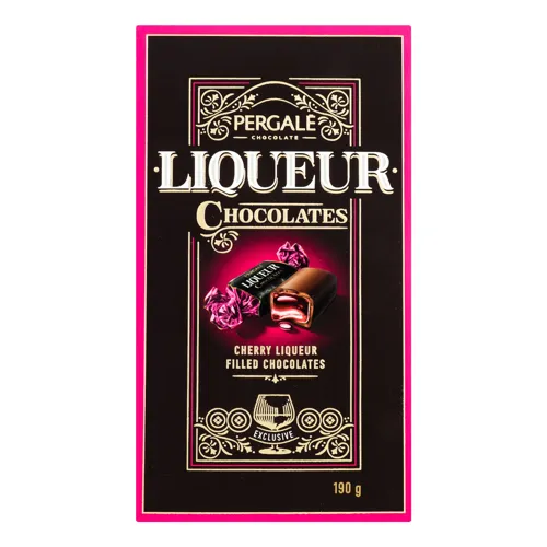 Цукерки з чорного шоколаду з вишневим лікером Liqueur Chocolaters Pergale к/у 190г