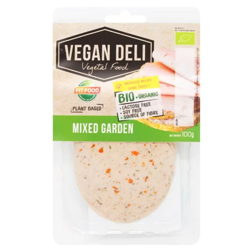 Ковбаса Vegan Deli з овочами вегетаріанська нарізка 100г