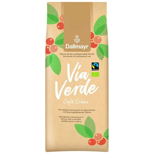 Кава Dallmayr Via Verde Cafe Creme в зернах 1кг