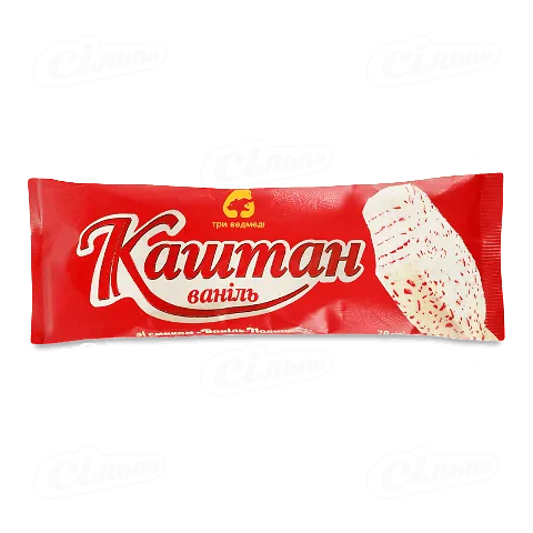 Морозиво Три ведмеді Каштан ваніль полуниця 10%, 70г