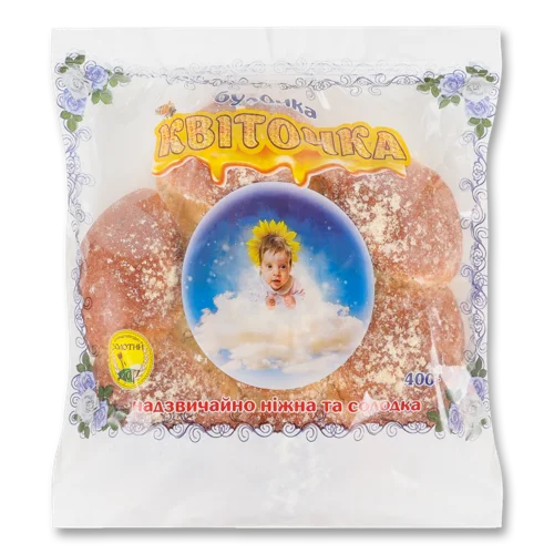 Булочка Квіточка, Вищого Ґатунку, Упаковка Картонна, 400г
