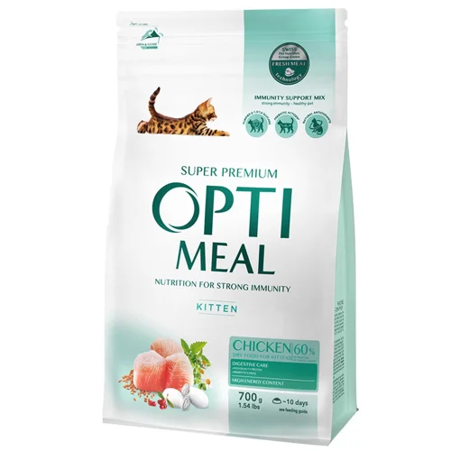 Корм сухий Optimeal з куркою для кошенят 700г