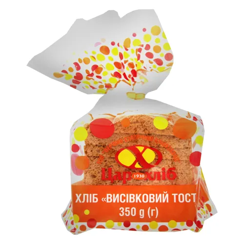 Хліб нарізний Висівковий тост Цар хліб м/у 350г
