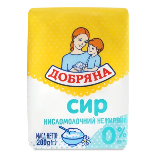 Творог Кисломолочний Нежирний Еколін Добряна