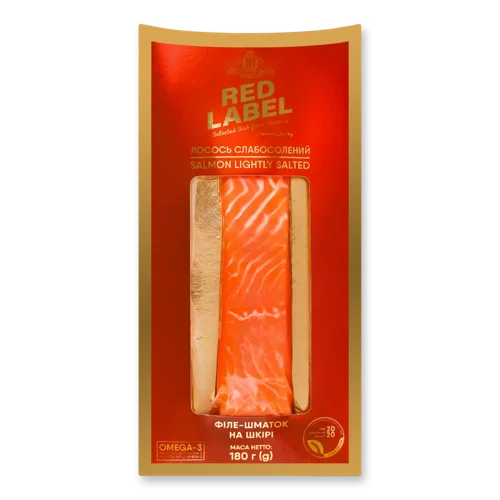 Філе Лосося Вищого Ґатунку Сиров'ялене, Картонна Упаковка, 180г