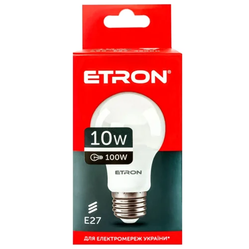 Лампа Etron світлодіодна A60 10W Е27 4200K