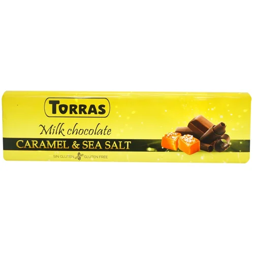 Шоколад молочний Torras з карамеллю та морською сіллю 300г