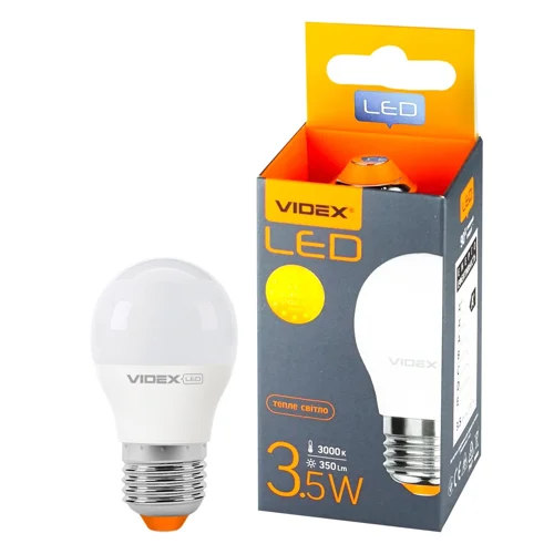 Лампа світлодіодна Videx G45E 3.5W E27 3000K