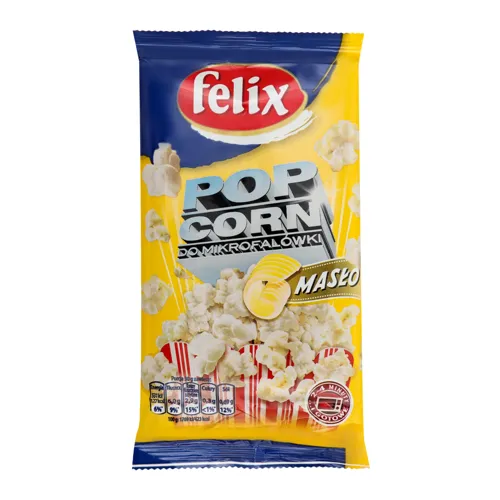 Попкорн зі смаком вершкового масла для НВЧ Felix м/у 90г