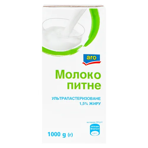 Молоко Aro питне 1,5%, 1000г