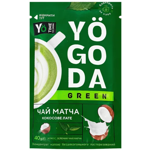Концентрат напою Yogoda Green Чай матча Кокосове лате 40г